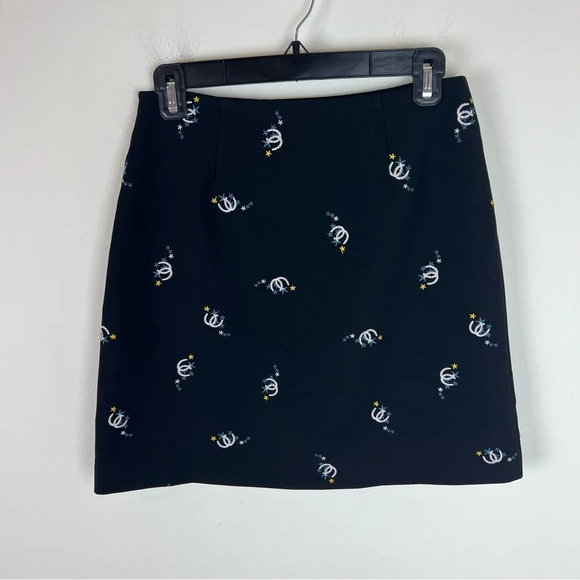 Maje Jiwest Horseshoe Embroidered Mini Skirt Size 36 US 4 - Picture 6 of 10